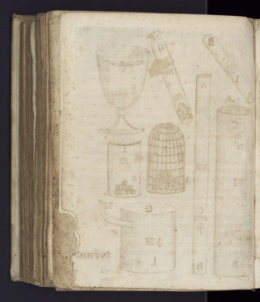 An illustration from Renitenza certissima dell'acqua alla compressione dichiarata con varij scherzi in occasion d'altri problemi curiosi, 1648, leaf 3
