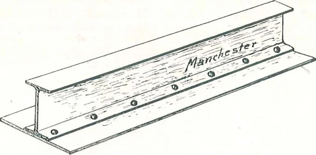 An illustration from Manchester Iron Works, architectural, structural, ornamental iron and steel., 1916, leaf 16