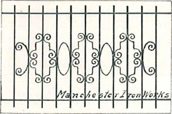 An illustration from Manchester Iron Works, architectural, structural, ornamental iron and steel., 1916, leaf 28