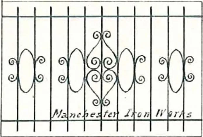 An illustration from Manchester Iron Works, architectural, structural, ornamental iron and steel., 1916, leaf 28