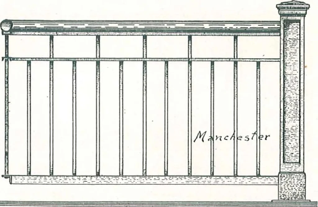 An illustration from Manchester Iron Works, architectural, structural, ornamental iron and steel., 1916, leaf 32