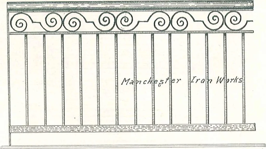 An illustration from Manchester Iron Works, architectural, structural, ornamental iron and steel., 1916, leaf 34