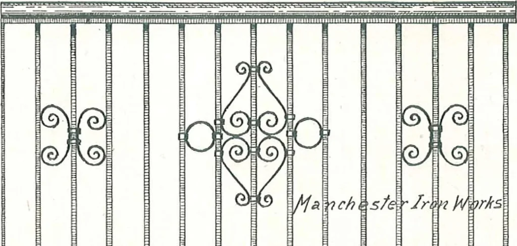 An illustration from Manchester Iron Works, architectural, structural, ornamental iron and steel., 1916, leaf 35