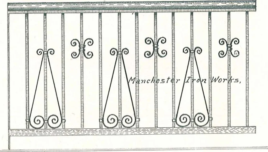 An illustration from Manchester Iron Works, architectural, structural, ornamental iron and steel., 1916, leaf 36