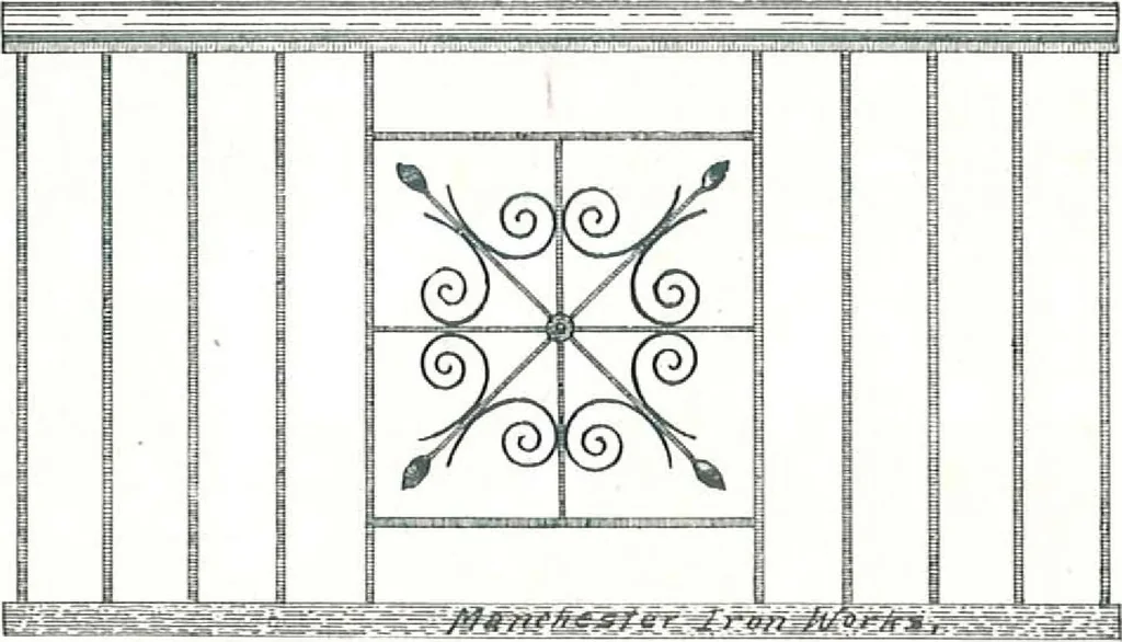 An illustration from Manchester Iron Works, architectural, structural, ornamental iron and steel., 1916, leaf 37