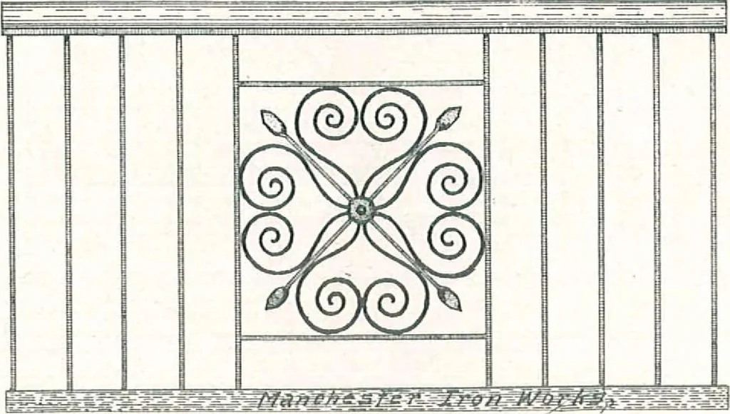 An illustration from Manchester Iron Works, architectural, structural, ornamental iron and steel., 1916, leaf 38