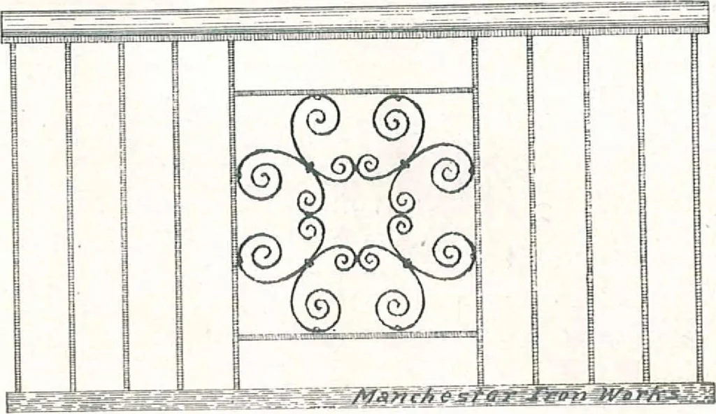 An illustration from Manchester Iron Works, architectural, structural, ornamental iron and steel., 1916, leaf 38