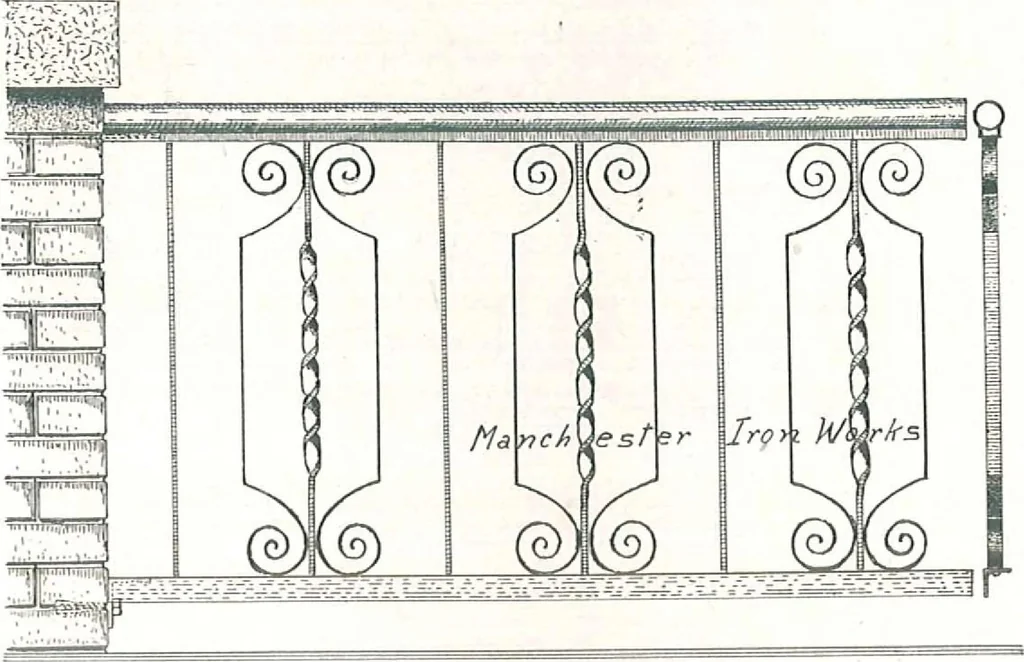 An illustration from Manchester Iron Works, architectural, structural, ornamental iron and steel., 1916, leaf 39
