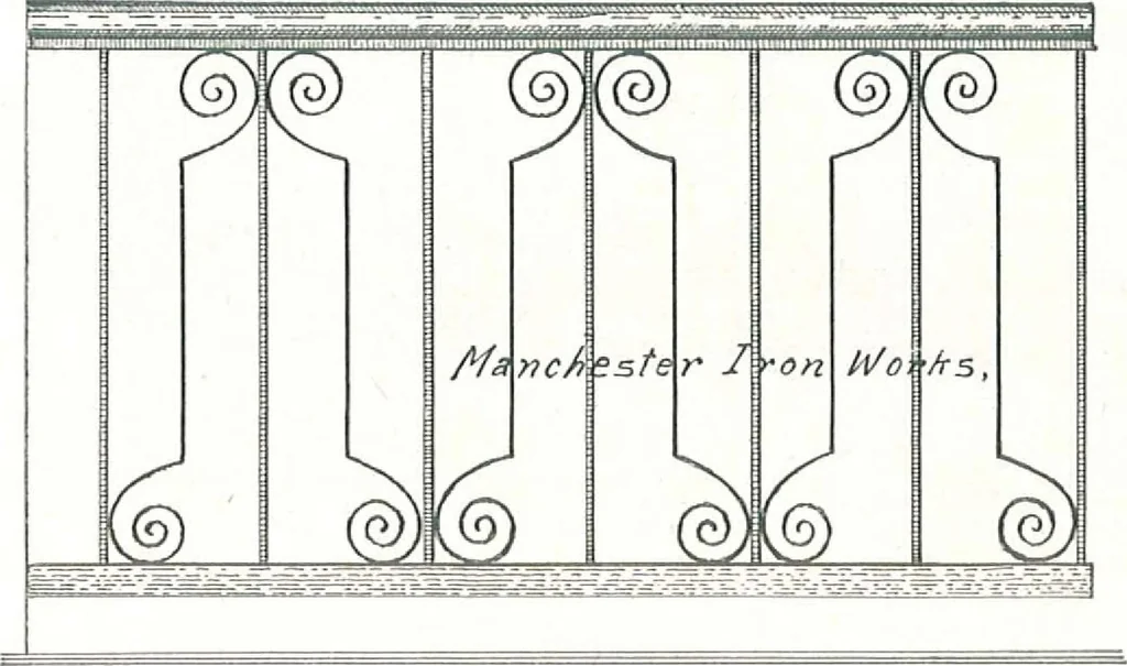 An illustration from Manchester Iron Works, architectural, structural, ornamental iron and steel., 1916, leaf 39