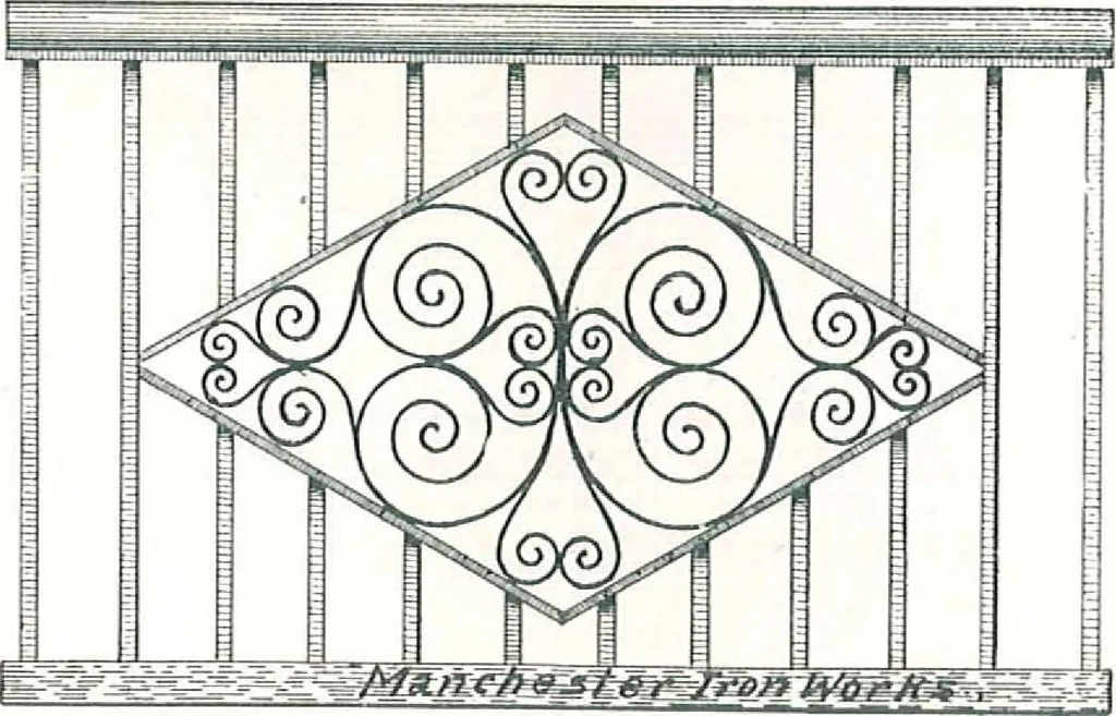 An illustration from Manchester Iron Works, architectural, structural, ornamental iron and steel., 1916, leaf 41