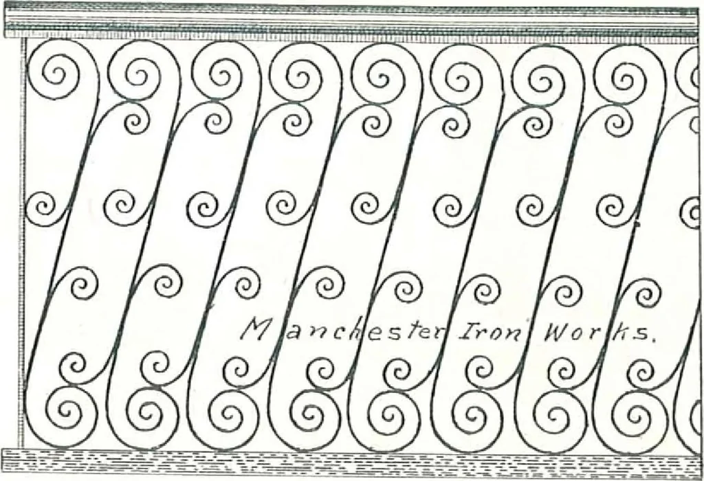 An illustration from Manchester Iron Works, architectural, structural, ornamental iron and steel., 1916, leaf 41
