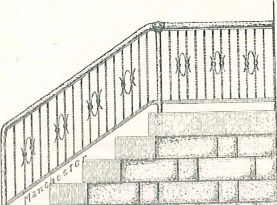 An illustration from Manchester Iron Works, architectural, structural, ornamental iron and steel., 1916, leaf 42