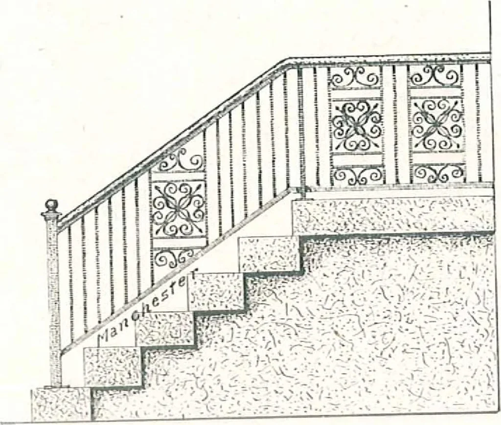 An illustration from Manchester Iron Works, architectural, structural, ornamental iron and steel., 1916, leaf 42