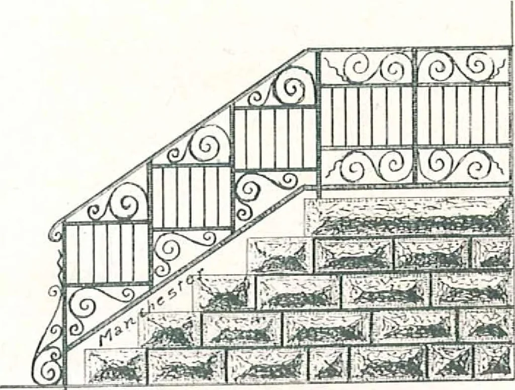 An illustration from Manchester Iron Works, architectural, structural, ornamental iron and steel., 1916, leaf 42