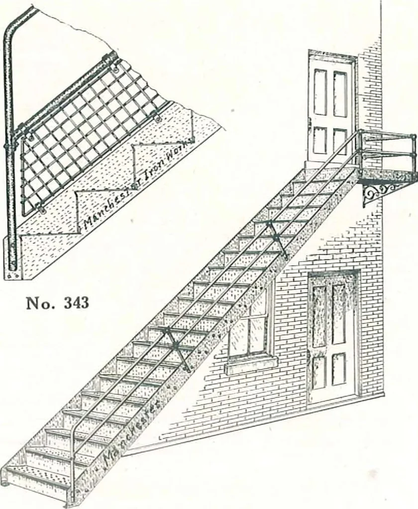 An illustration from Manchester Iron Works, architectural, structural, ornamental iron and steel., 1916, leaf 44