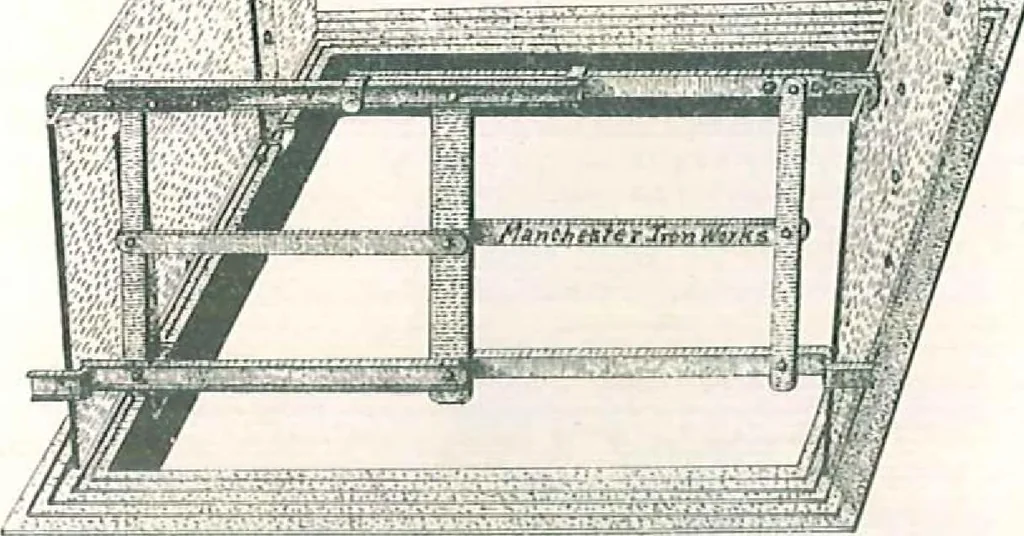 An illustration from Manchester Iron Works, architectural, structural, ornamental iron and steel., 1916, leaf 53
