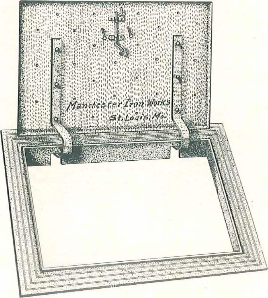 An illustration from Manchester Iron Works, architectural, structural, ornamental iron and steel., 1916, leaf 7