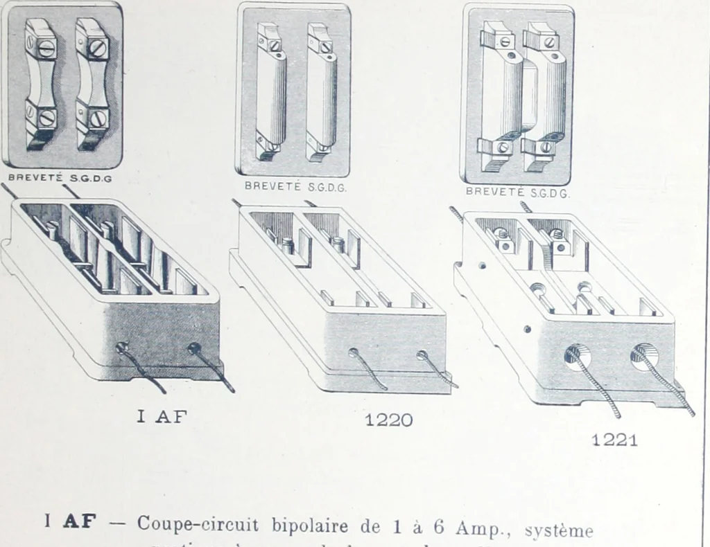 An illustration from Manufacture de lampes A incandescence & d'appareillage general pour l'electricite La Frana§aise., 1900, leaf 6