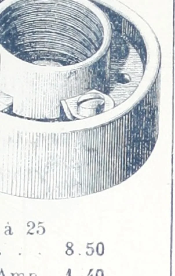 An illustration from Manufacture de lampes A incandescence & d'appareillage general pour l'electricite La Frana§aise., 1900, leaf 8