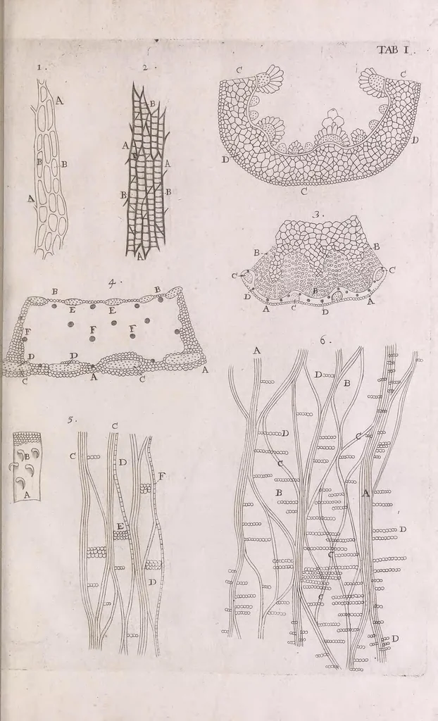 An illustration from Marcelli Malpighii philosophi & medici Bononiensis, è Regia Societate, Anatome plantarum : Cui subjungitur appendix, iteratas & auctas ejusdem authoris De ovo incubato observationes continens, 1675, leaf 133