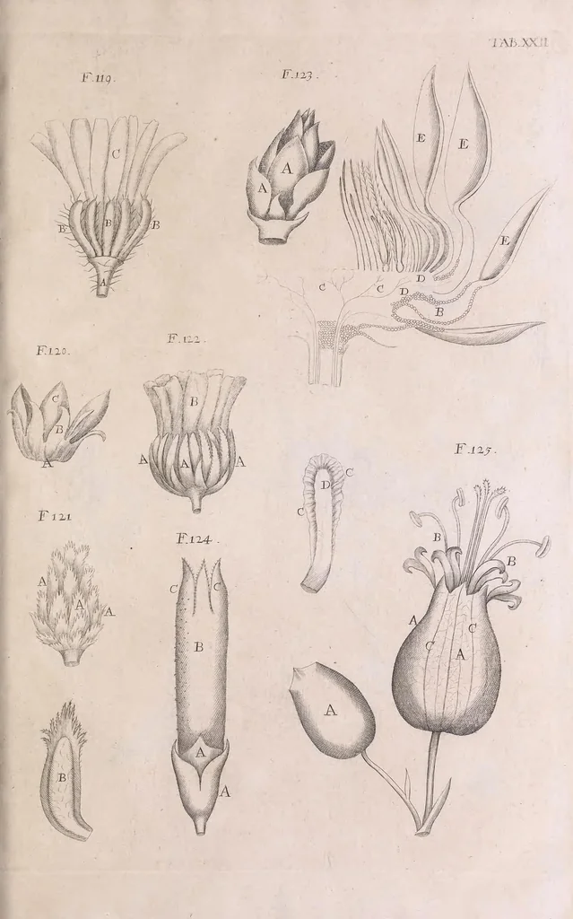 An illustration from Marcelli Malpighii philosophi & medici Bononiensis, è Regia Societate, Anatome plantarum : Cui subjungitur appendix, iteratas & auctas ejusdem authoris De ovo incubato observationes continens, 1675, leaf 175