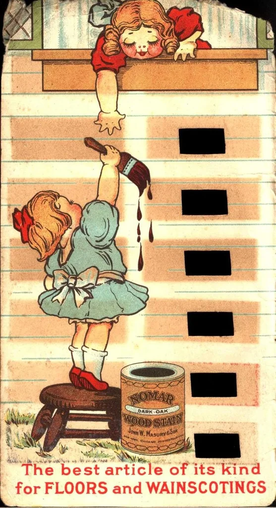 An illustration from Masury's nomar wood stain., 1914, leaf 1