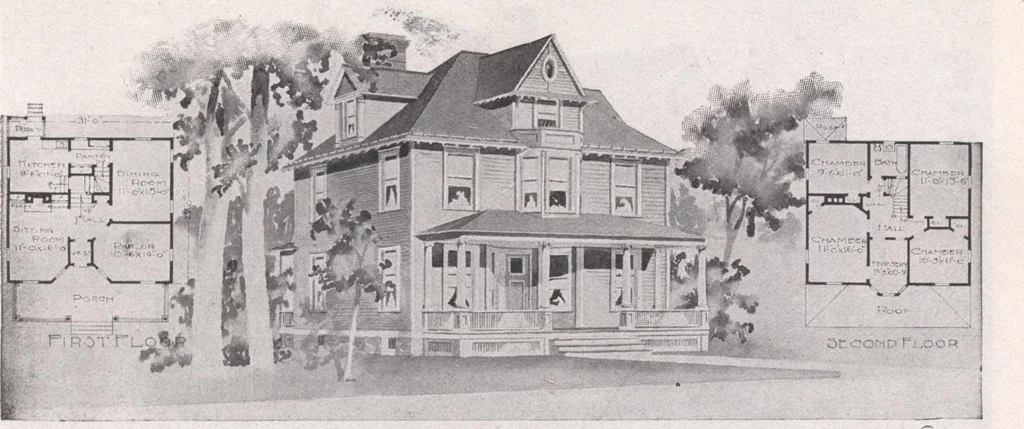 An illustration from Attractive homes, 1912, leaf 122