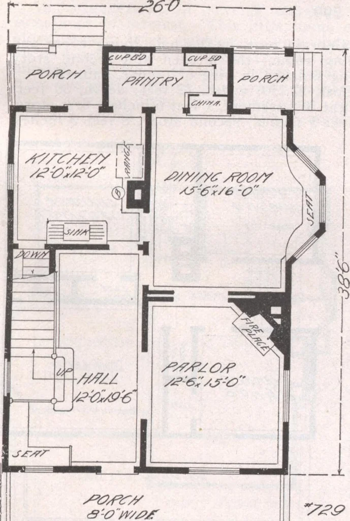 An illustration from Attractive homes, 1912, leaf 124