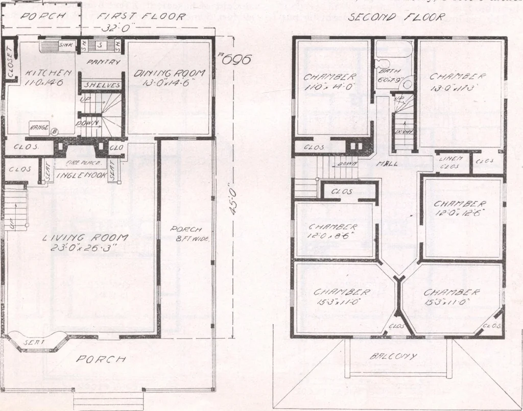 An illustration from Attractive homes, 1912, leaf 156