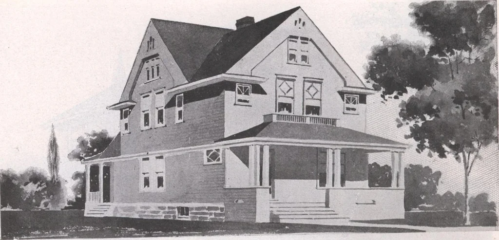 An illustration from Attractive homes, 1912, leaf 157
