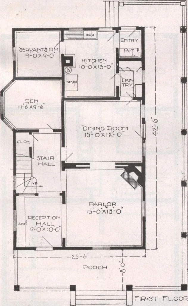 An illustration from Attractive homes, 1912, leaf 164