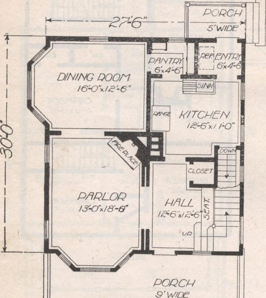 An illustration from Attractive homes, 1912, leaf 17