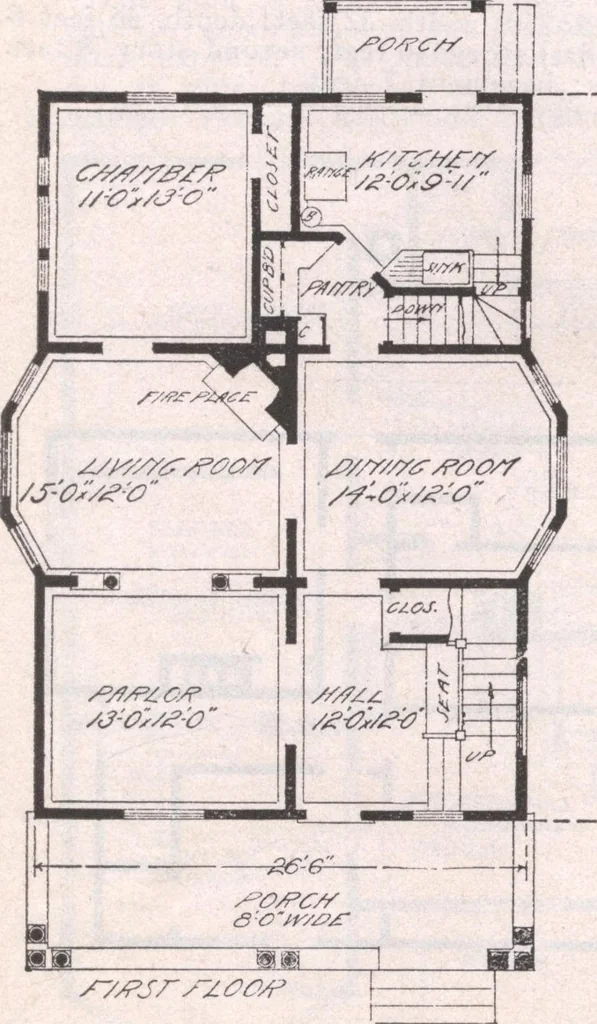 An illustration from Attractive homes, 1912, leaf 173