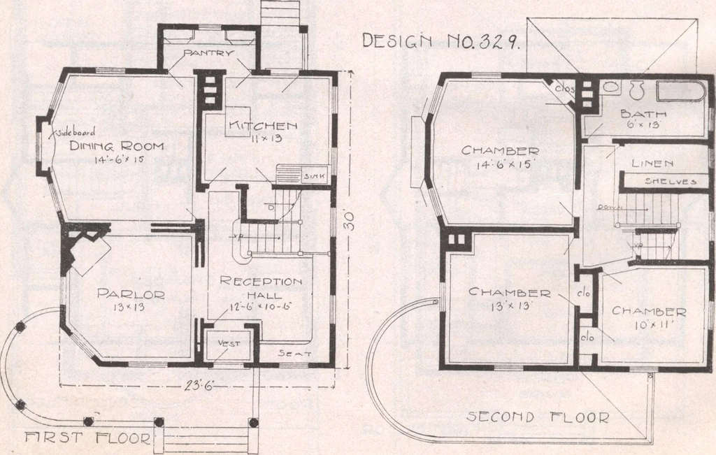 An illustration from Attractive homes, 1912, leaf 177