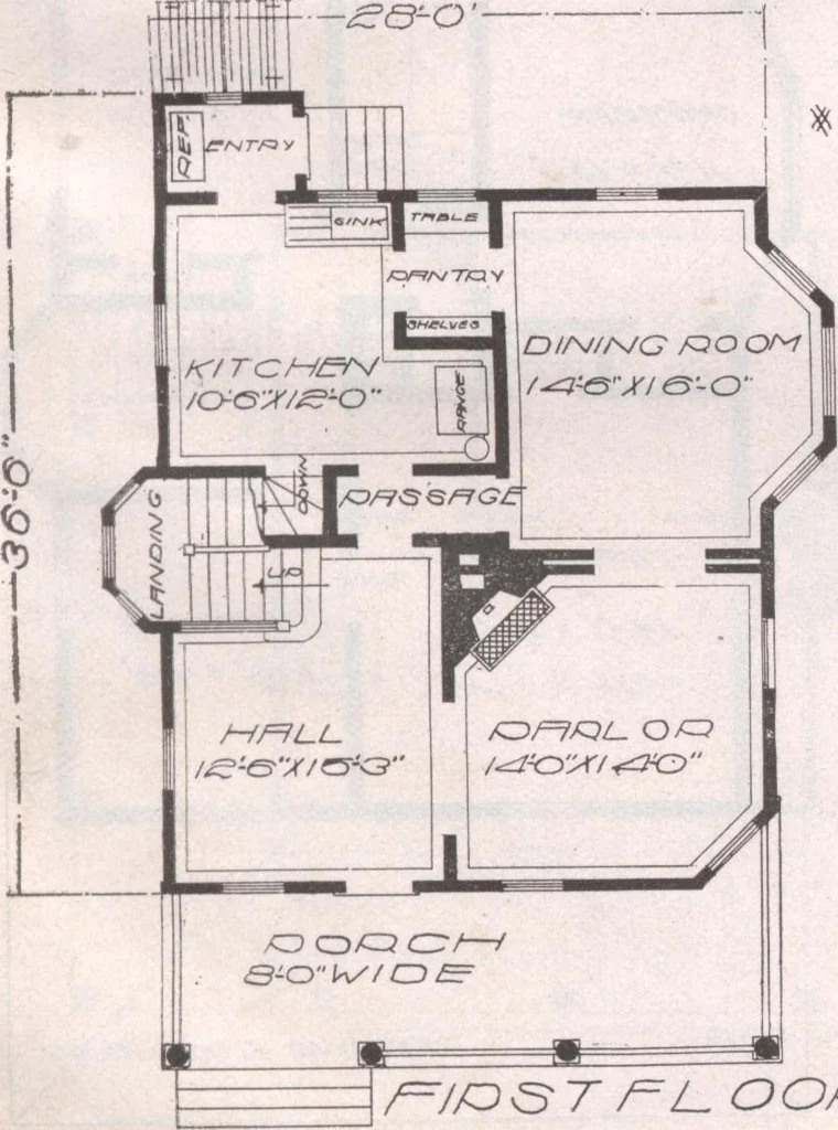An illustration from Attractive homes, 1912, leaf 180