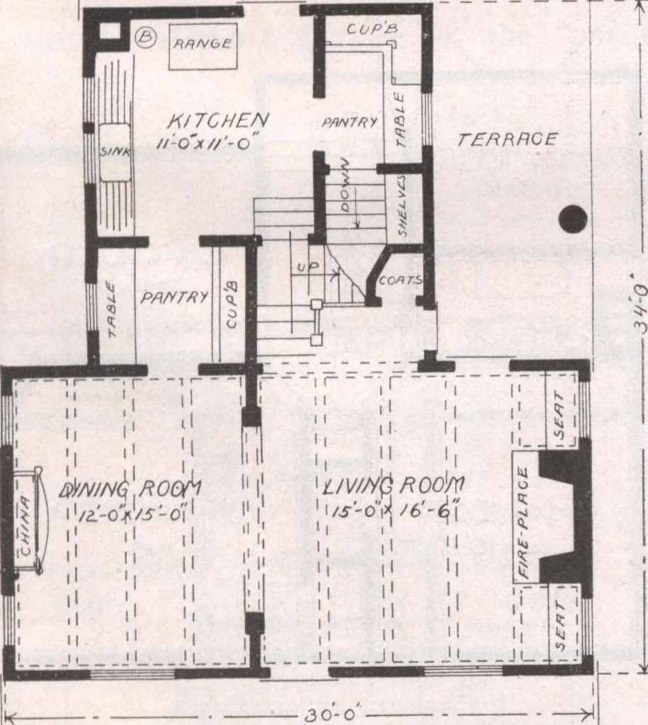 An illustration from Attractive homes, 1912, leaf 184