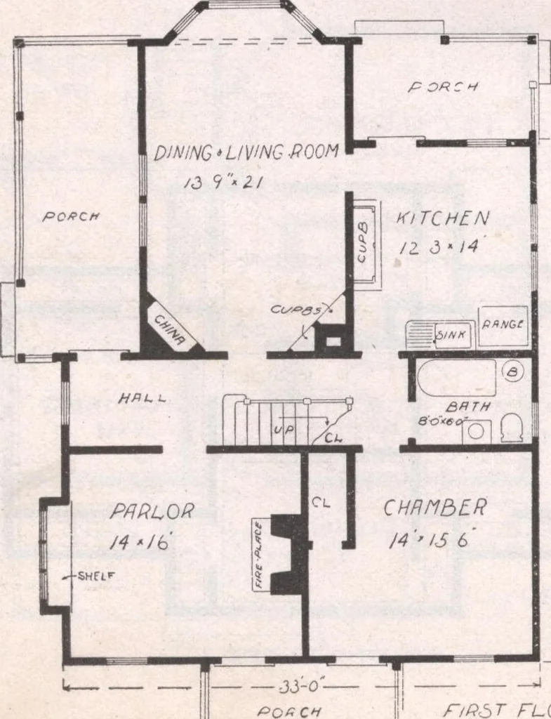 An illustration from Attractive homes, 1912, leaf 187