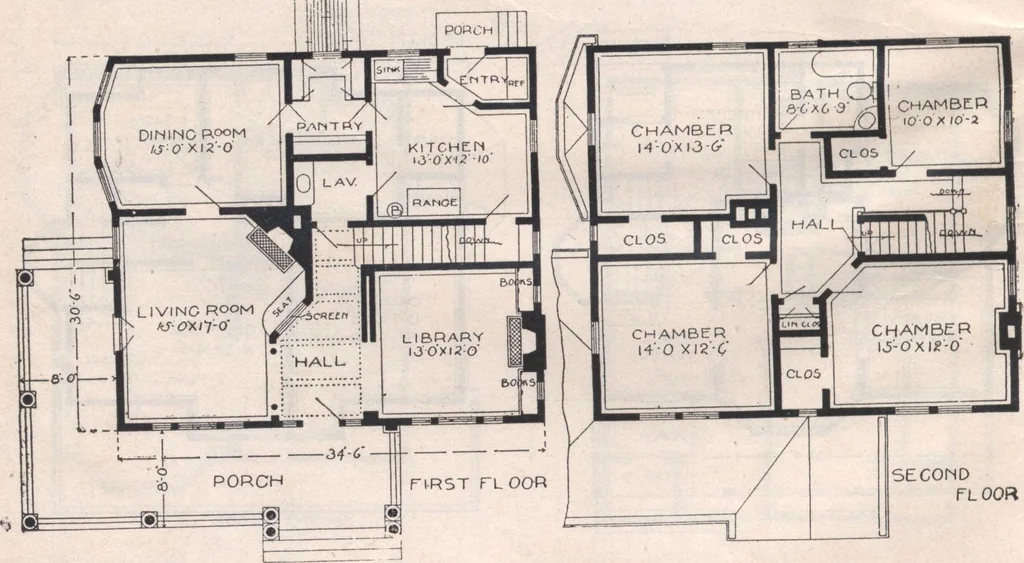 An illustration from Attractive homes, 1912, leaf 19