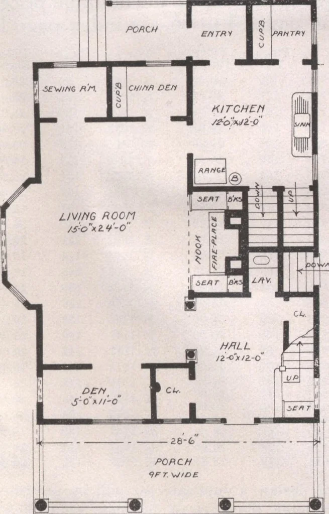 An illustration from Attractive homes, 1912, leaf 194