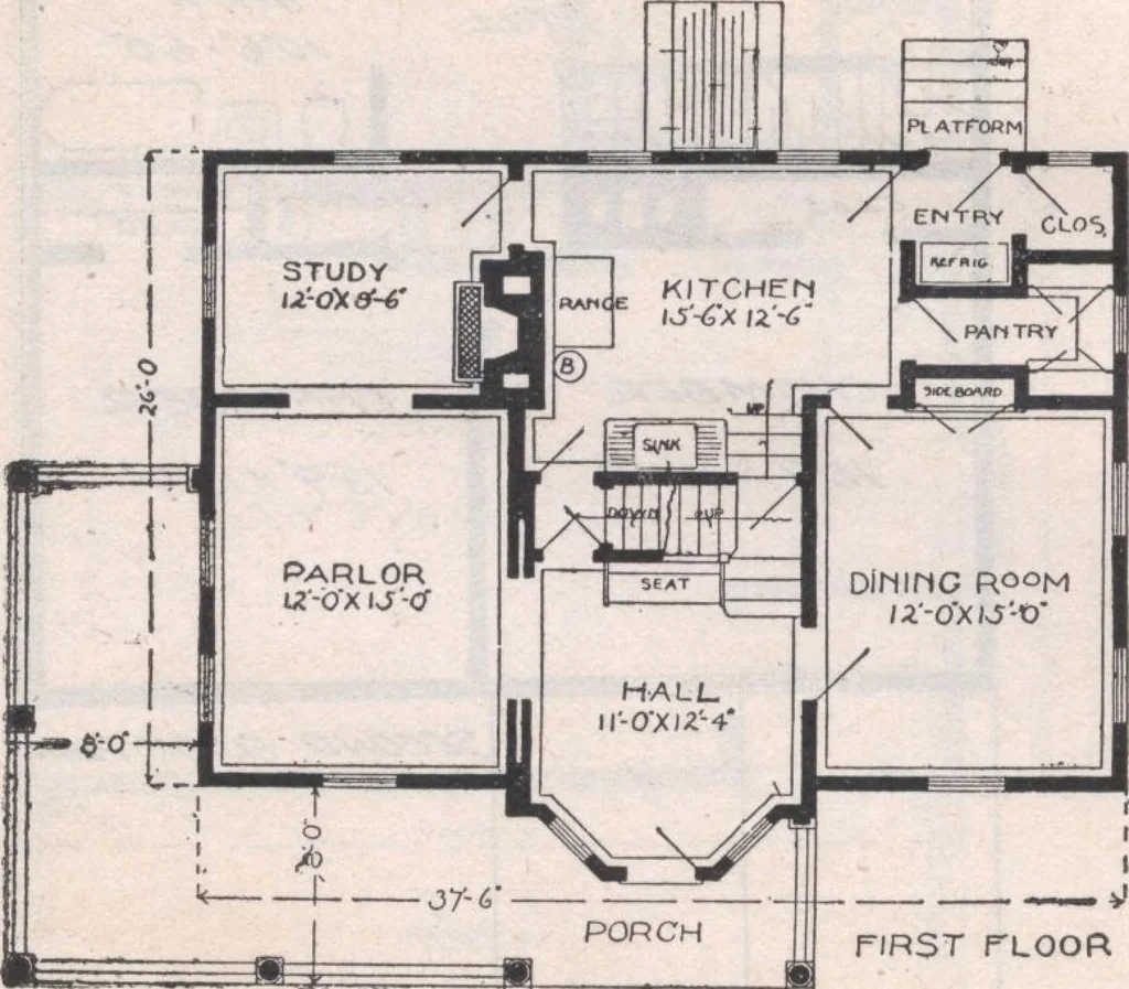 An illustration from Attractive homes, 1912, leaf 25
