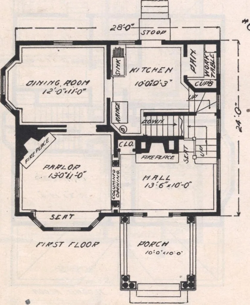An illustration from Attractive homes, 1912, leaf 51