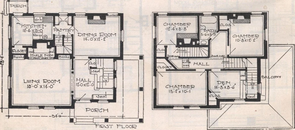 An illustration from Attractive homes, 1912, leaf 55
