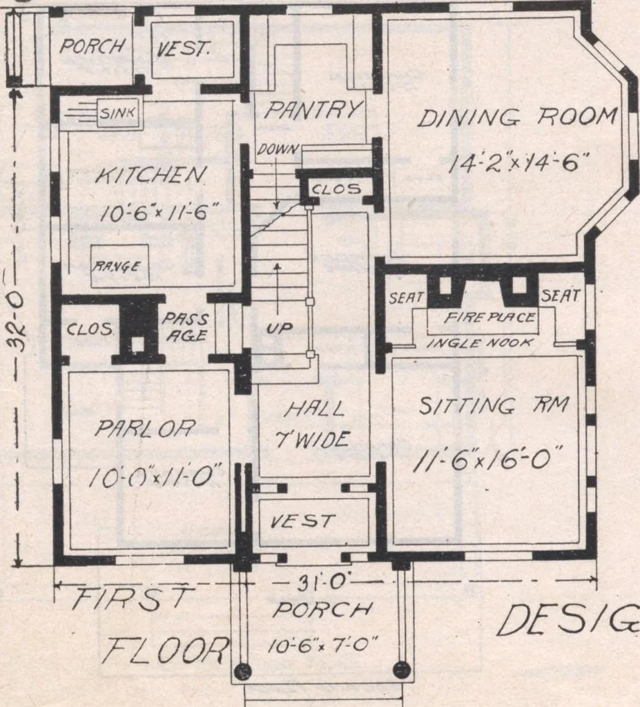 An illustration from Attractive homes, 1912, leaf 67