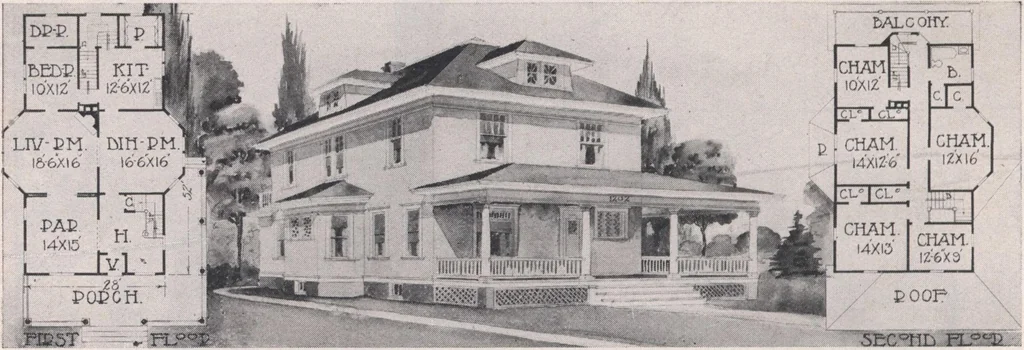 An illustration from Attractive homes, 1912, leaf 73