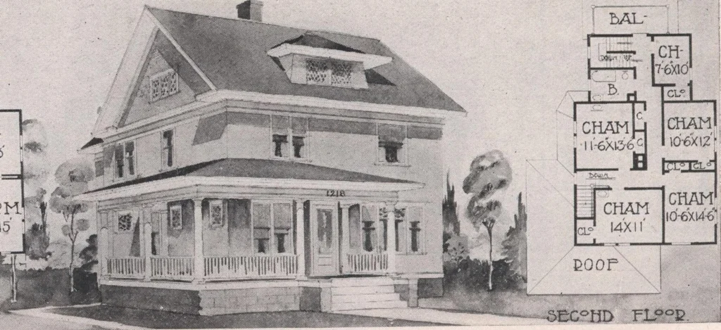 An illustration from Attractive homes, 1912, leaf 75