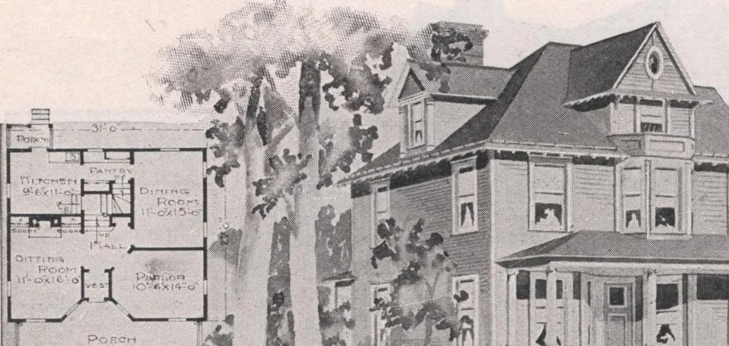 An illustration from Attractive homes, 1912, leaf 75