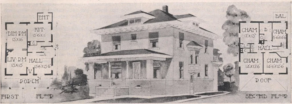 An illustration from Attractive homes, 1912, leaf 78