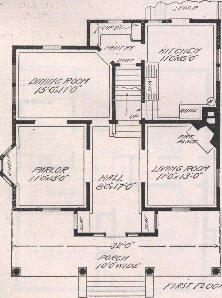 An illustration from Attractive homes, 1912, leaf 80