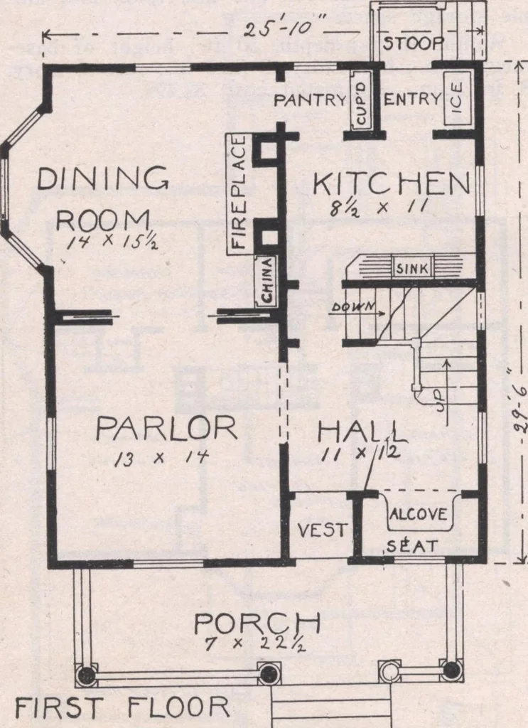 An illustration from Attractive homes, 1912, leaf 87