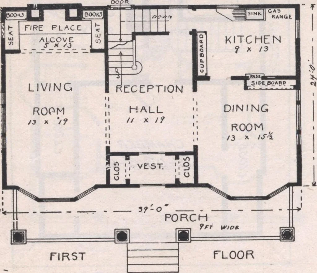 An illustration from Attractive homes, 1912, leaf 93